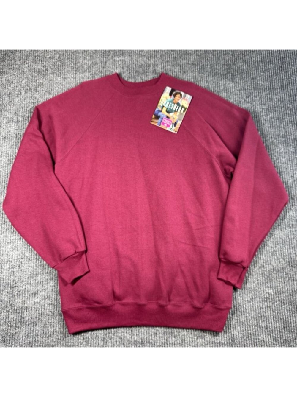 Vintage Hanes Her Way Sweatshirt Womens XL Chili Deep Purple Pink USA 90s NEW